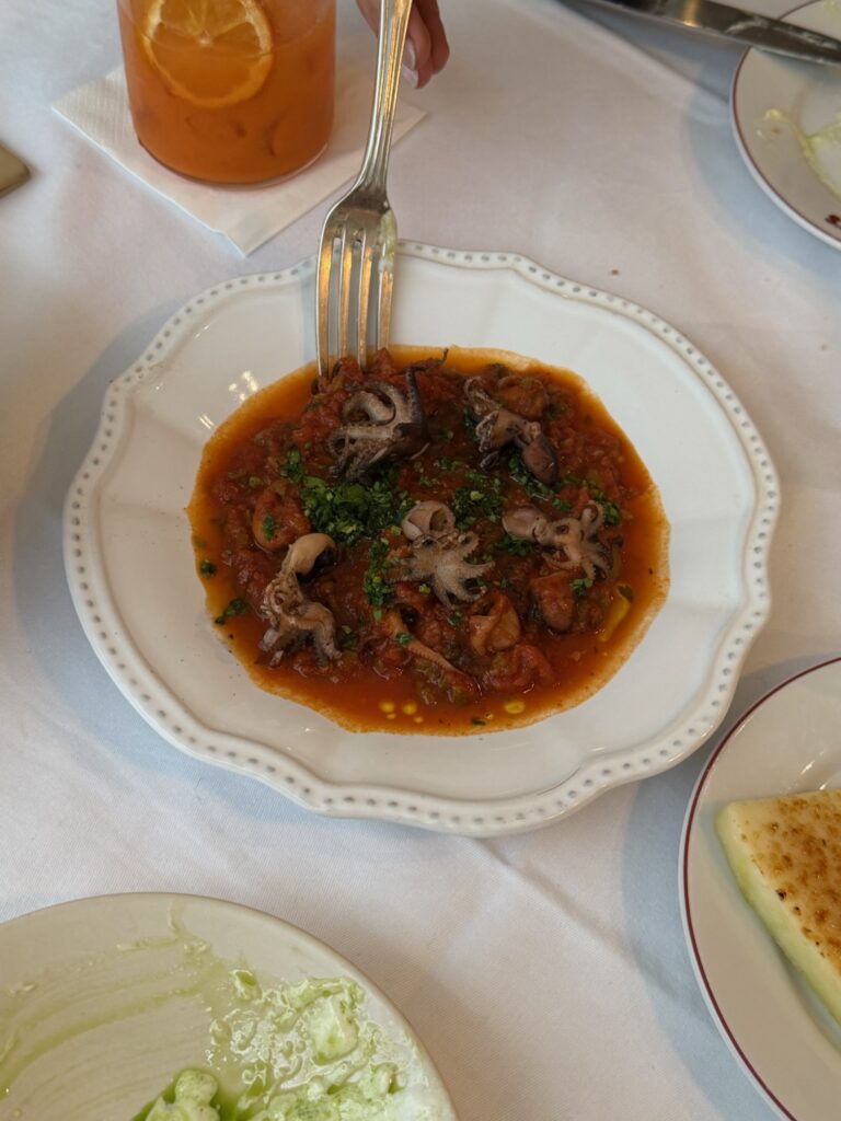 Lucciana-style octopus at Alfi’s Paris