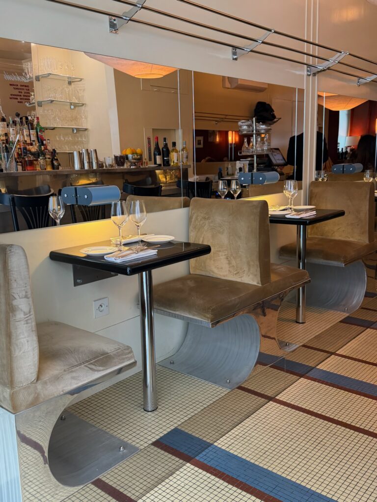 Alfi’s Paris interior dining room restaurant atmosphere